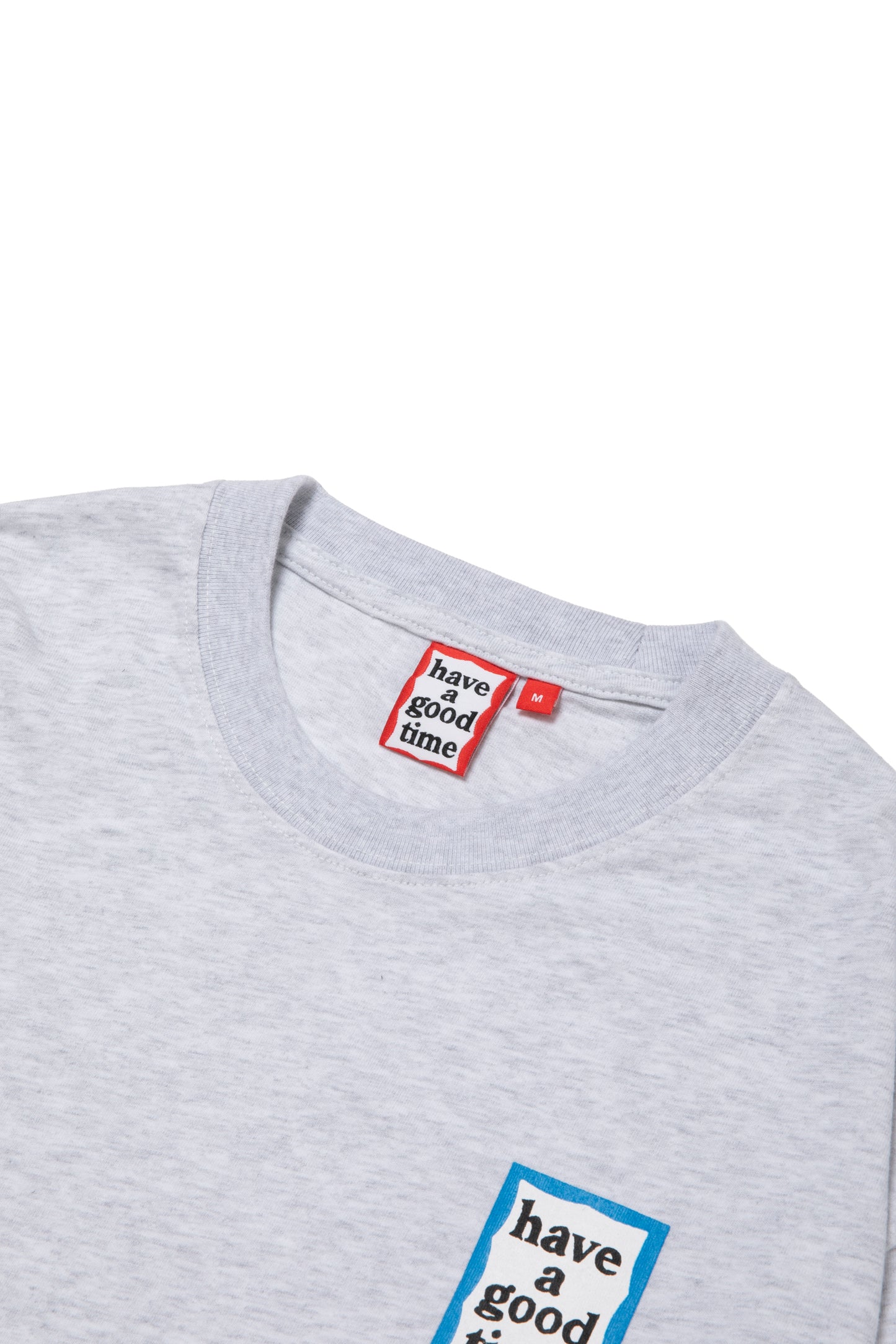 MINI BLUE FRAME L/S TEE ASH GRAY