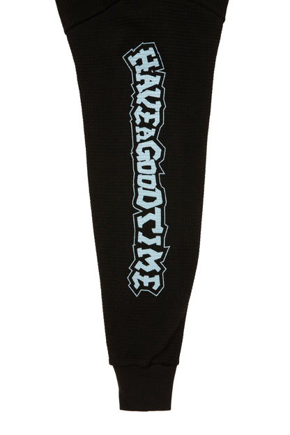 HOMIES SIDE LOGO THERMAL L/S TEE BLACK