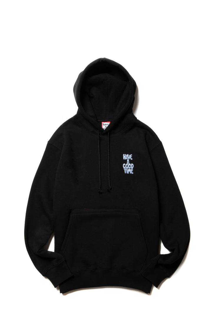 WIZARD LOGO PULLOVER HOODIE FL BLACK – have a good time