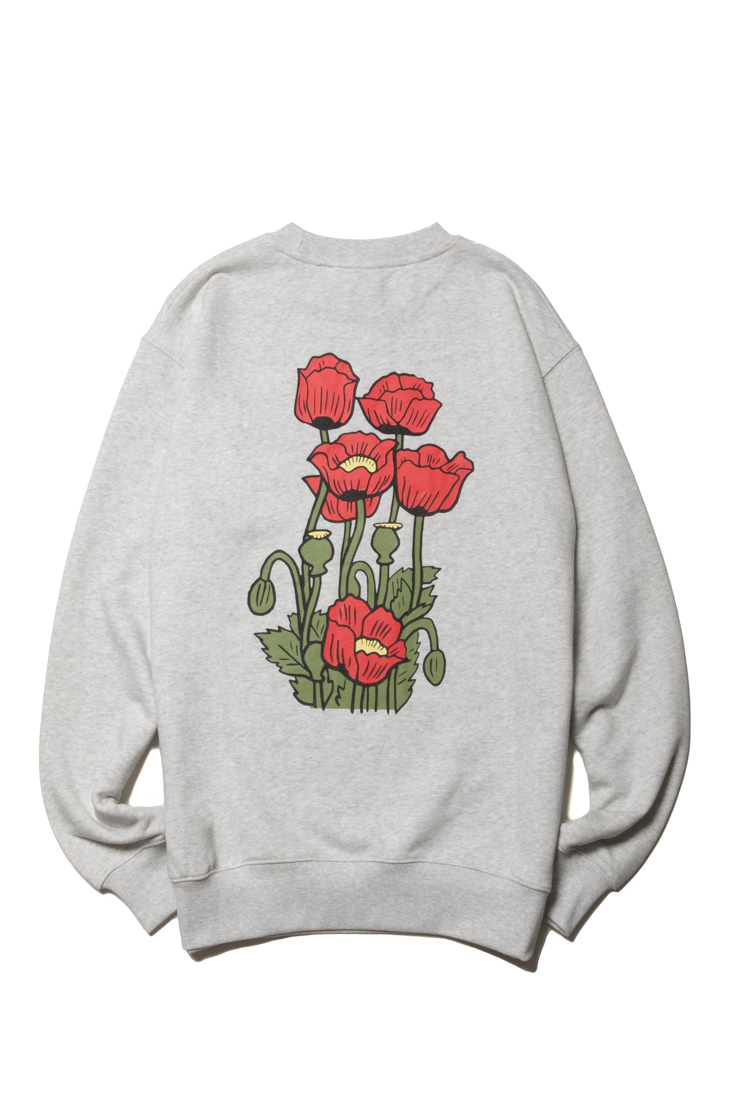 POPPY LOGO CREWNECK CO ASH GRAY