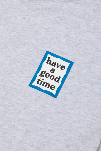 MINI BLUE FRAME L/S TEE ASH GRAY