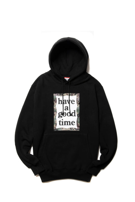 CAMO FRAME PULLOVER HOODIE FL BLACK