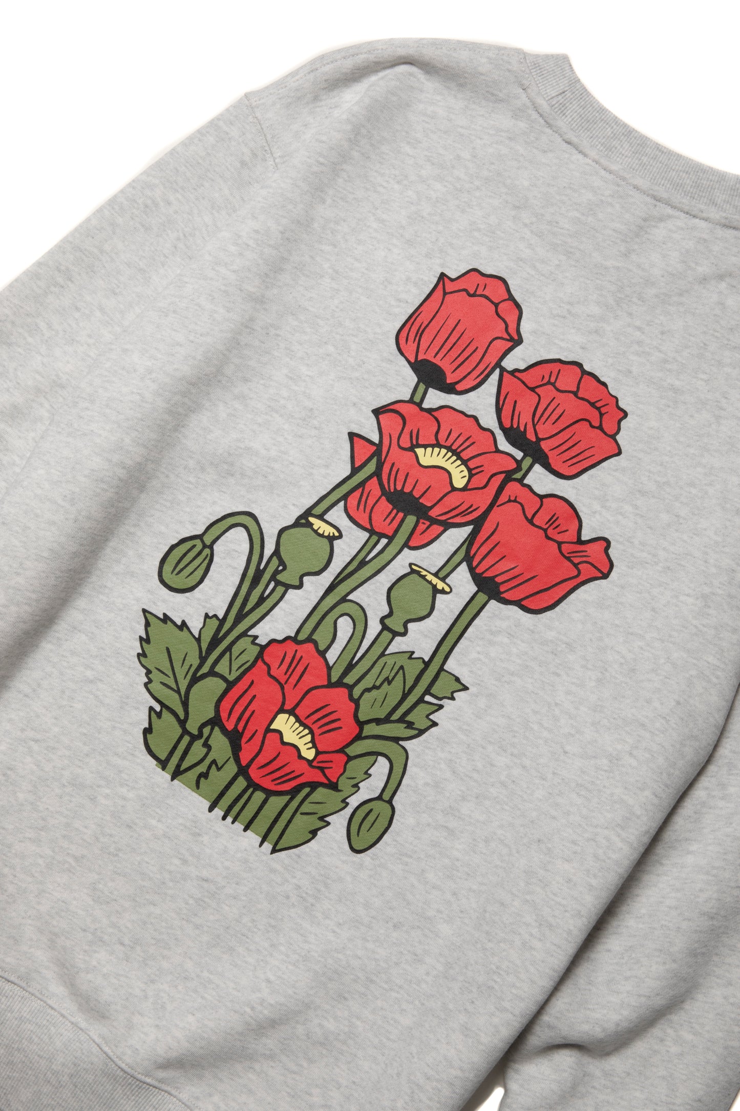 POPPY LOGO CREWNECK CO ASH GRAY