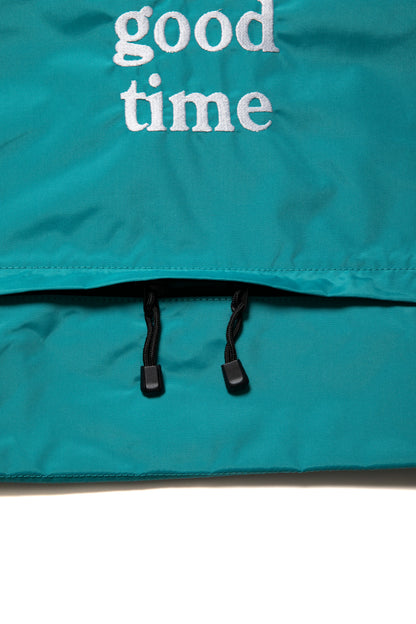 LOGO EMBROIDERY DRAWSTRING BAG PEACOCK