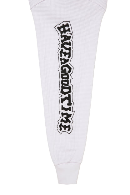 HOMIES SIDE LOGO THERMAL L/S TEE WHITE