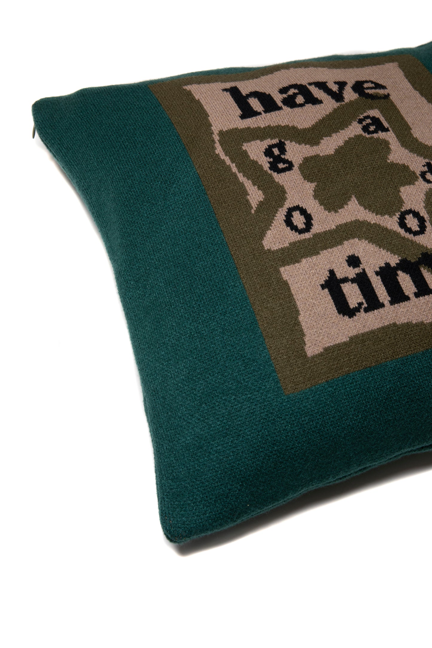 STAR TEAM x have a good time KNITTED CUSHION COVER MILITARY GREEN