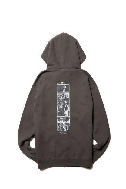 2025 DILL COLLAGE ZIP HOODIE CHARCOAL
