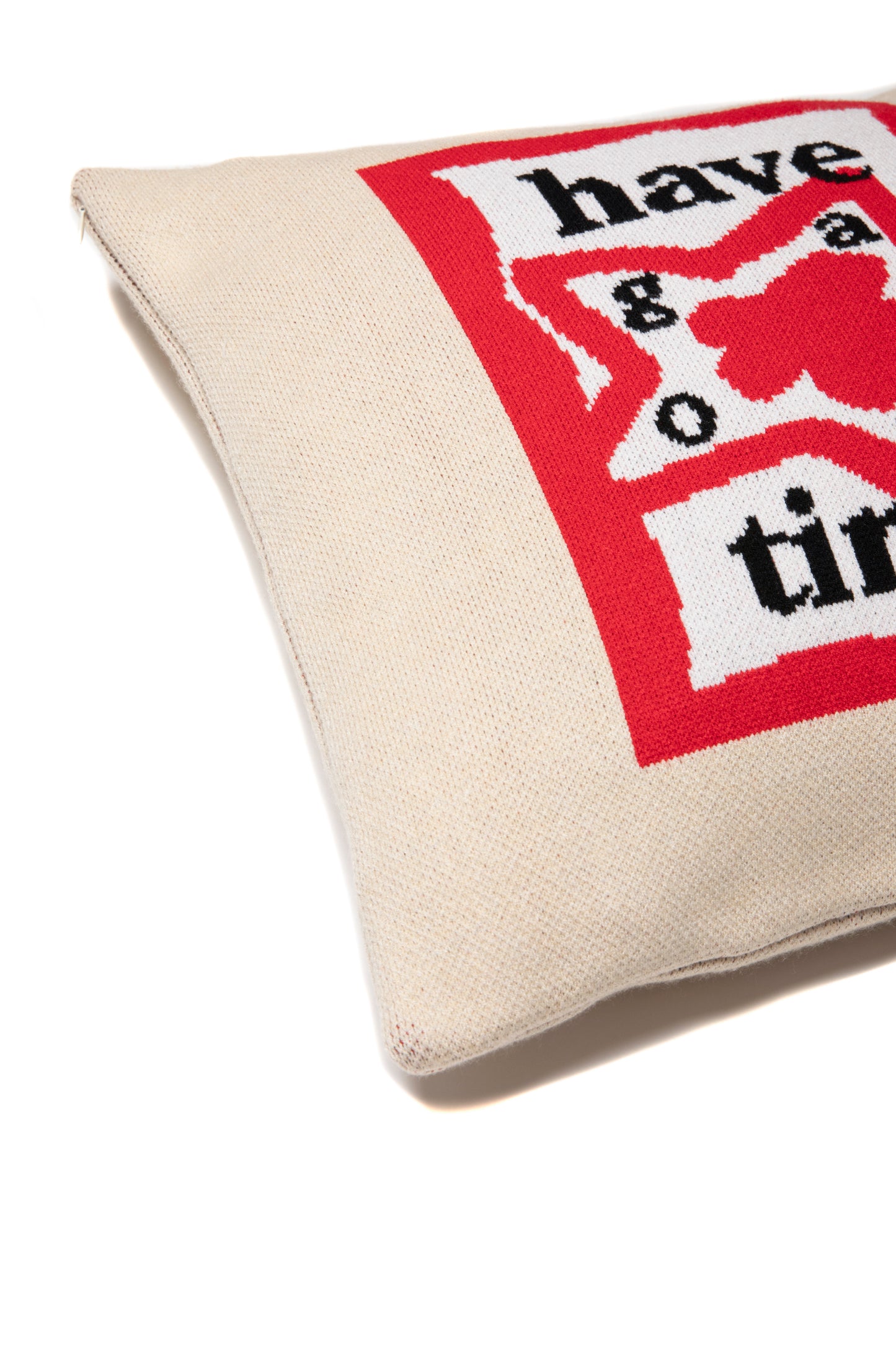 STAR TEAM x have a good time KNITTED CUSHION COVER WHITE