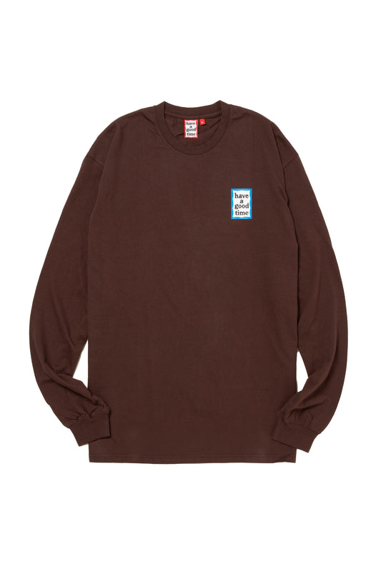 MINI BLUE FRAME L/S TEE BROWNIE