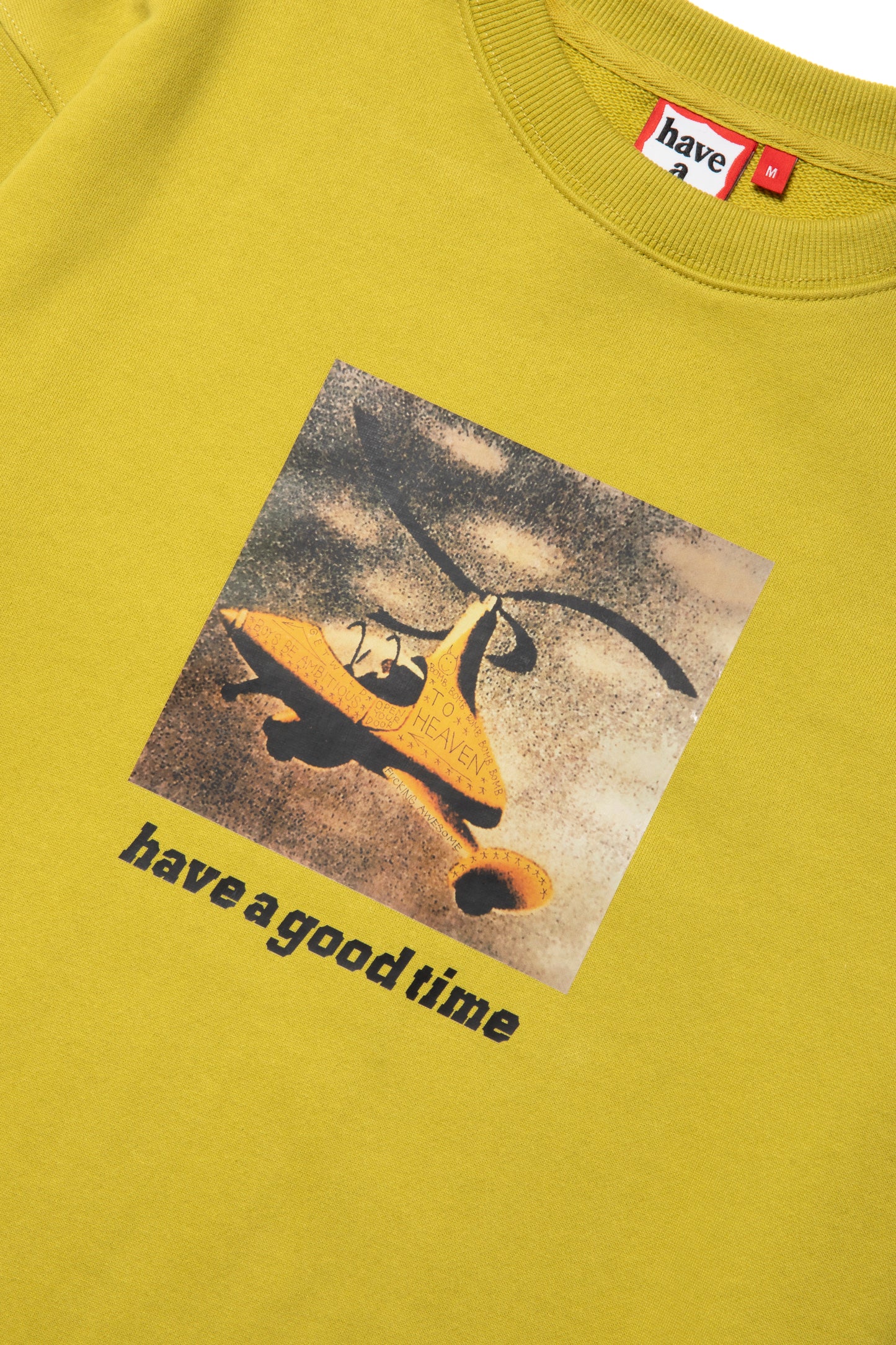 BOYS BE AMBITIOUS CREWNECK CO ANTIQUE GOLD