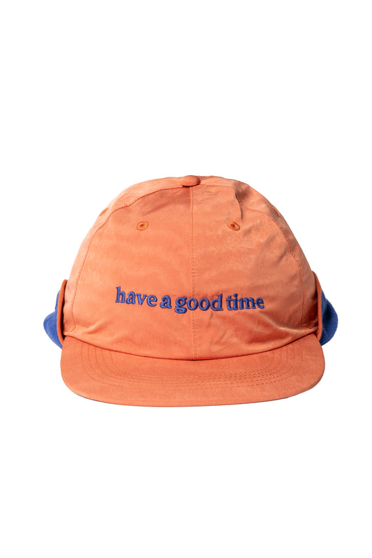 SIDE LOGO EMB EAR CUFF CAP ORANGE