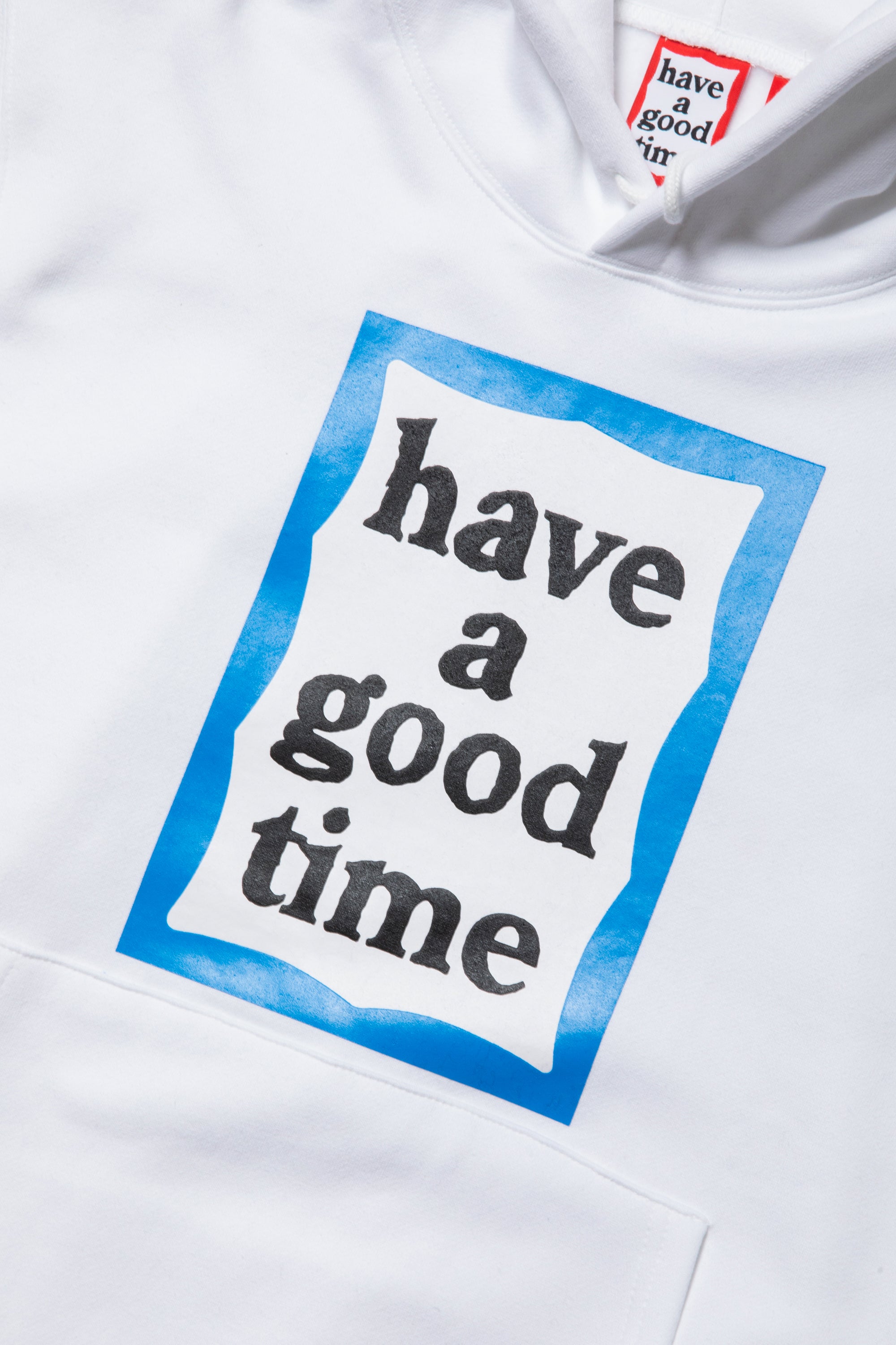 BLUE FRAME PULLOVER HOODIE FL WHITE – have a good time