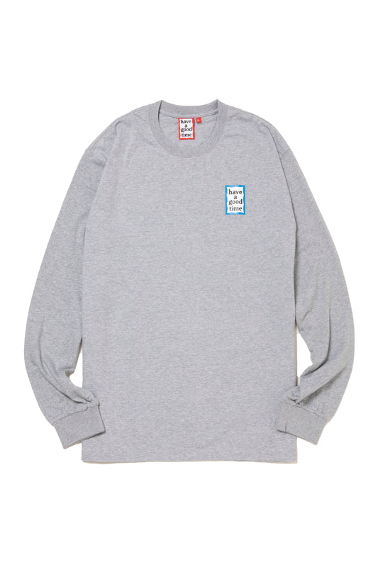 MINI BLUE FRAME L/S TEE HEATHER GRAY