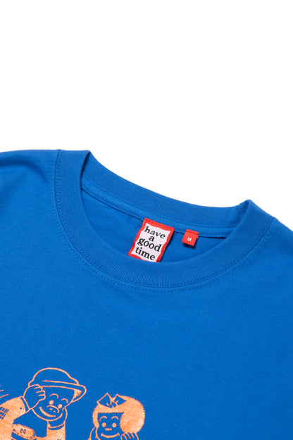 HIDDEN SIDE LOGO S/S TEE DEEP BLUE