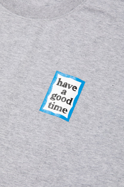 MINI BLUE FRAME L/S TEE HEATHER GRAY