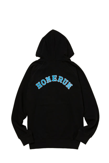 hagt x HOMERUN ZIP UP HOODIE FL BLACK