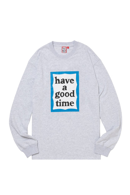 BLUE FRAME L/S TEE ASH GRAY
