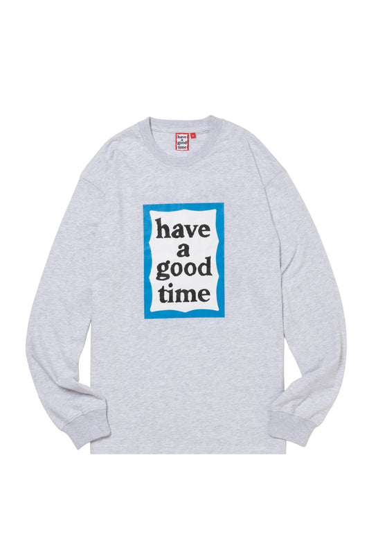 BLUE FRAME L/S TEE ASH GRAY