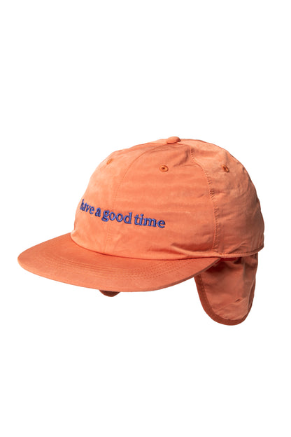 SIDE LOGO EMB EAR CUFF CAP ORANGE