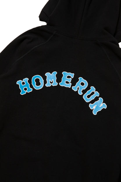 hagt x HOMERUN ZIP UP HOODIE FL BLACK