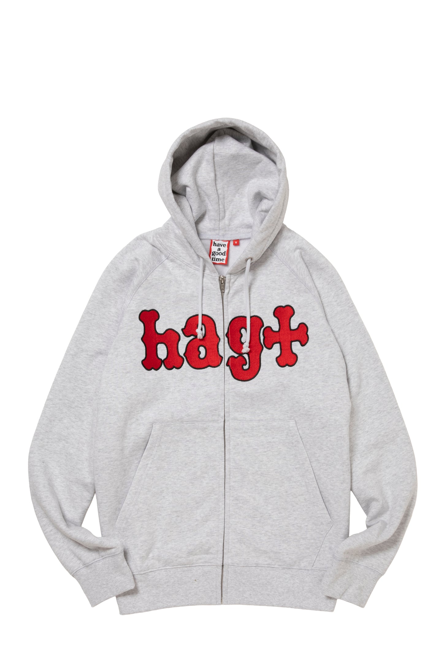 hagt x HOMERUN ZIP UP HOODIE FL ASH GRAY