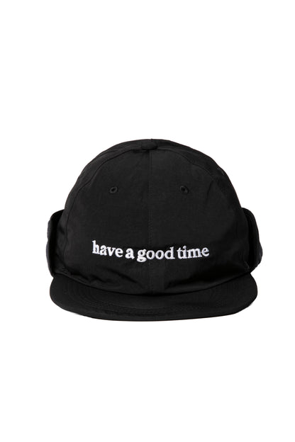 SIDE LOGO EMB EAR CUFF CAP BLACK