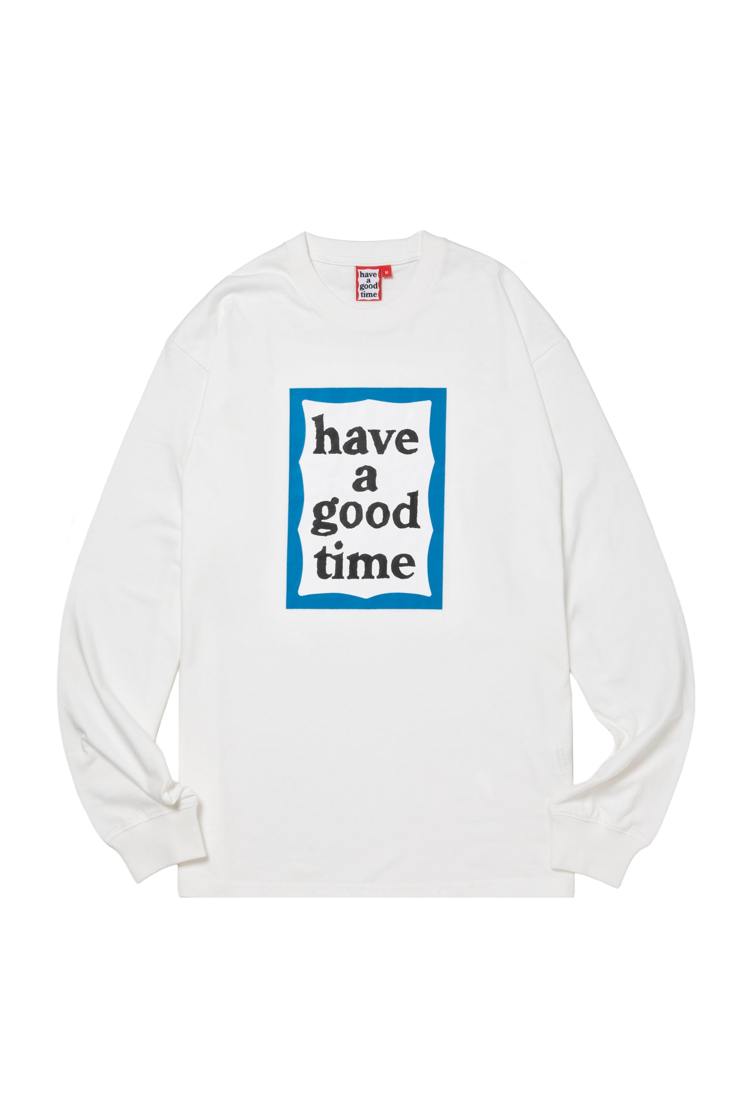 BLUE FRAME L/S TEE WHITE