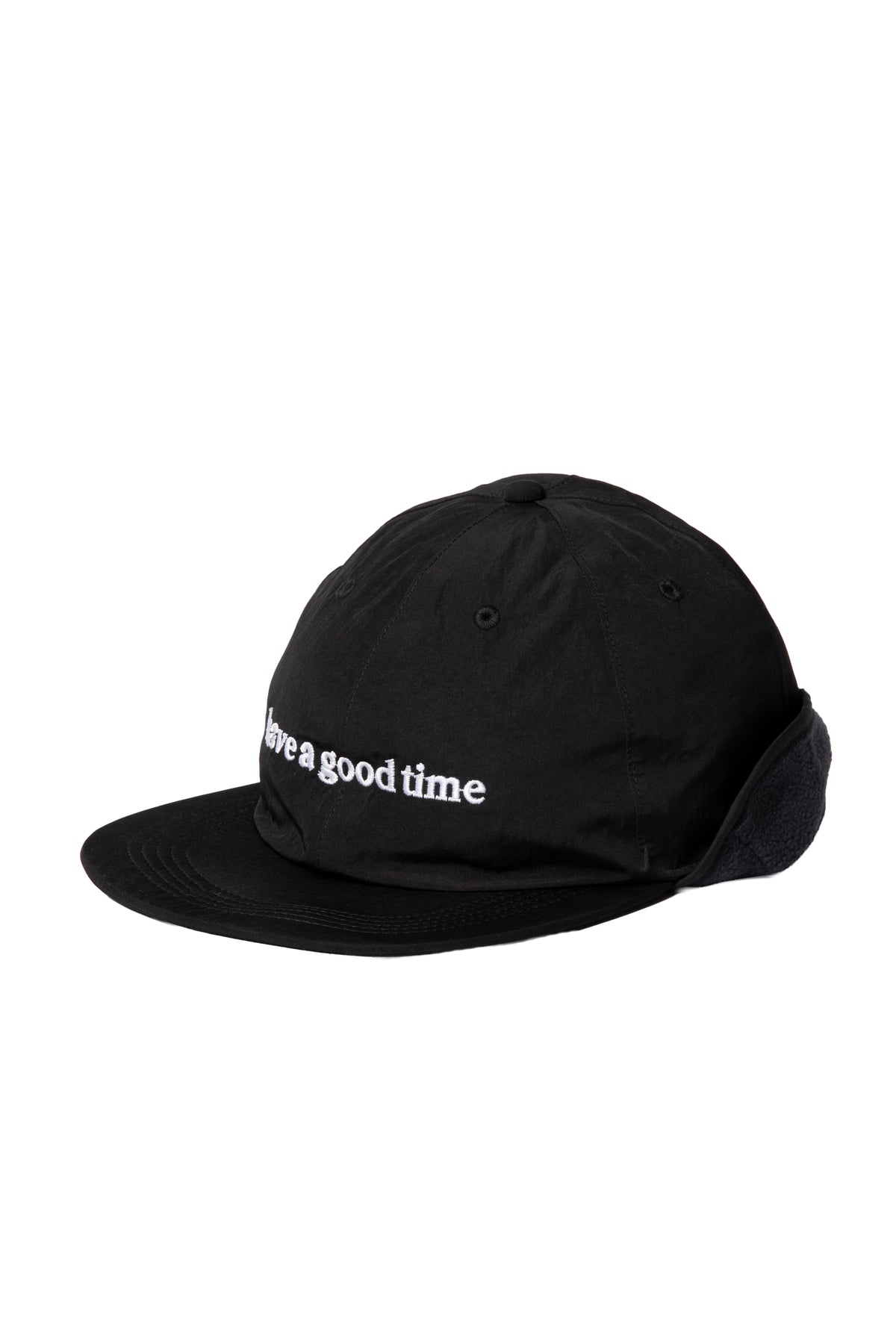 SIDE LOGO EMB EAR CUFF CAP BLACK