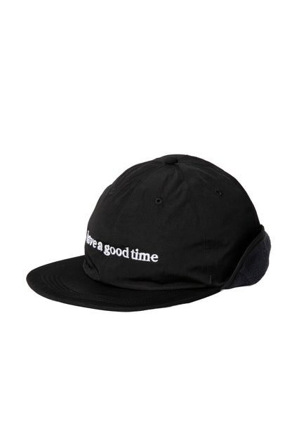 SIDE LOGO EMB EAR CUFF CAP BLACK