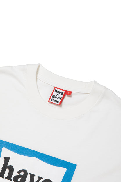 BLUE FRAME L/S TEE WHITE