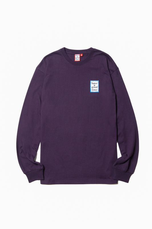 MINI BLUE FRAME L/S TEE DARK PURPLE