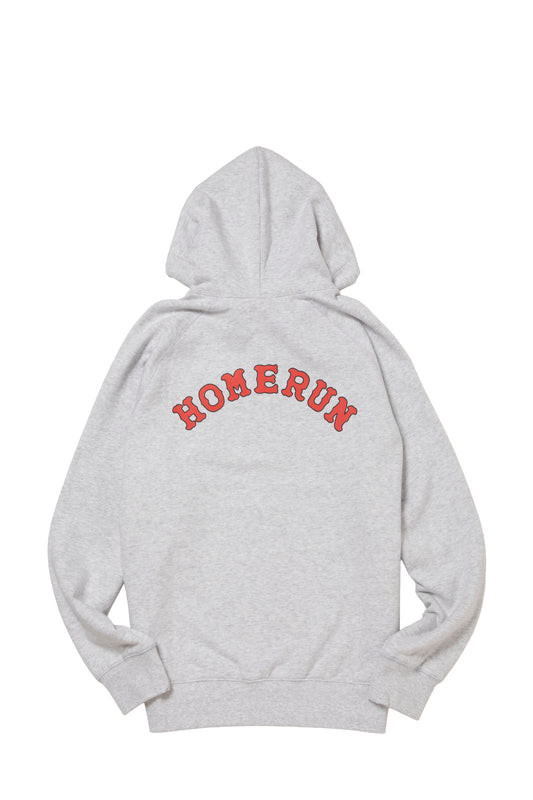 hagt x HOMERUN ZIP UP HOODIE FL ASH GRAY