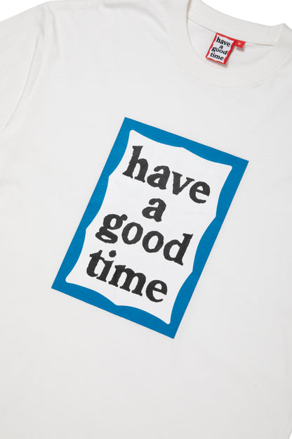 BLUE FRAME L/S TEE WHITE