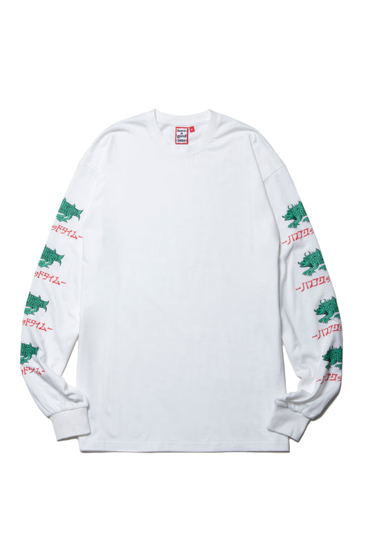 ARM MONSTER LOGO L/S TEE WHITE