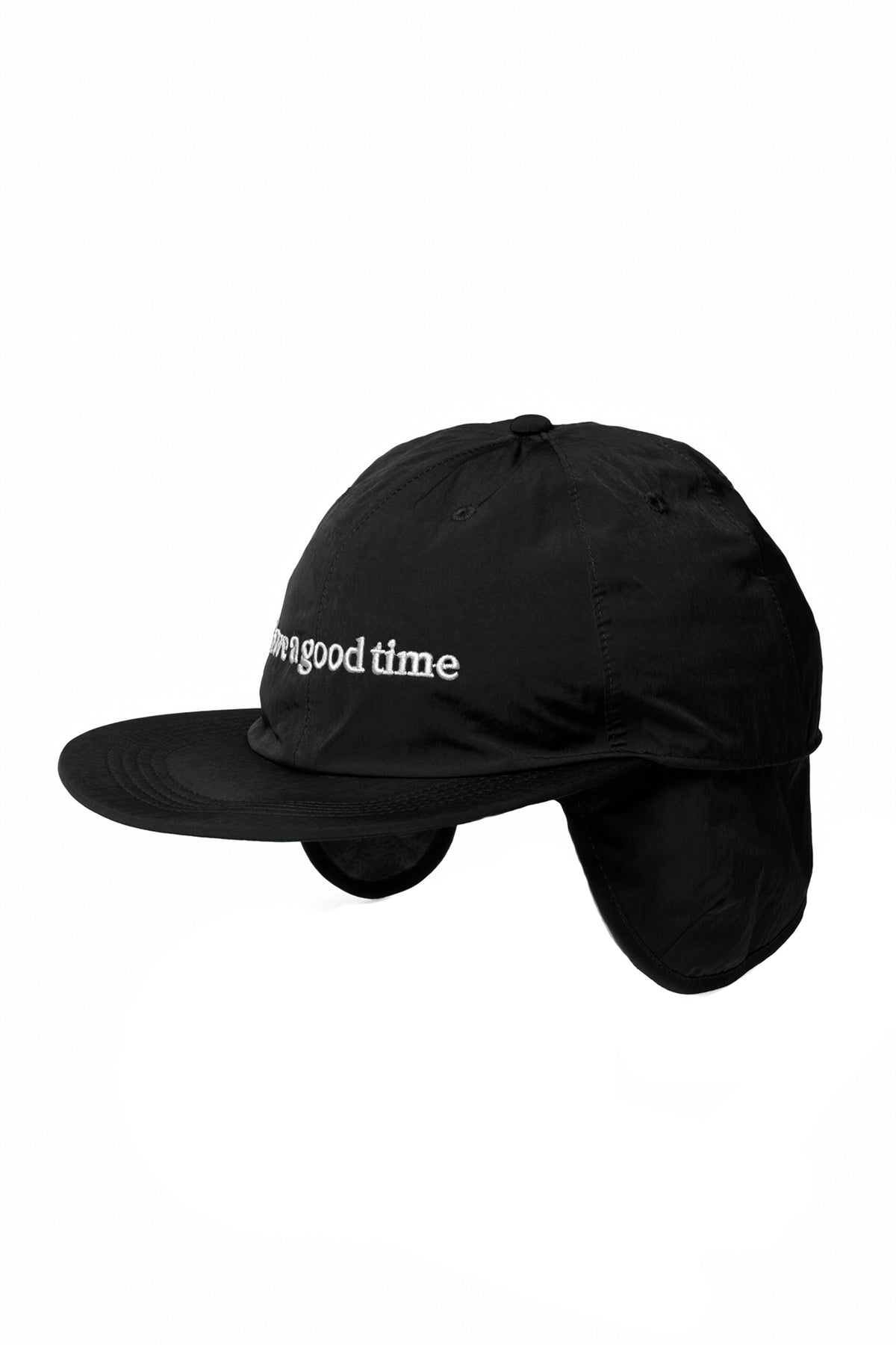 SIDE LOGO EMB EAR CUFF CAP BLACK
