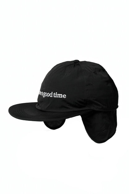 SIDE LOGO EMB EAR CUFF CAP BLACK