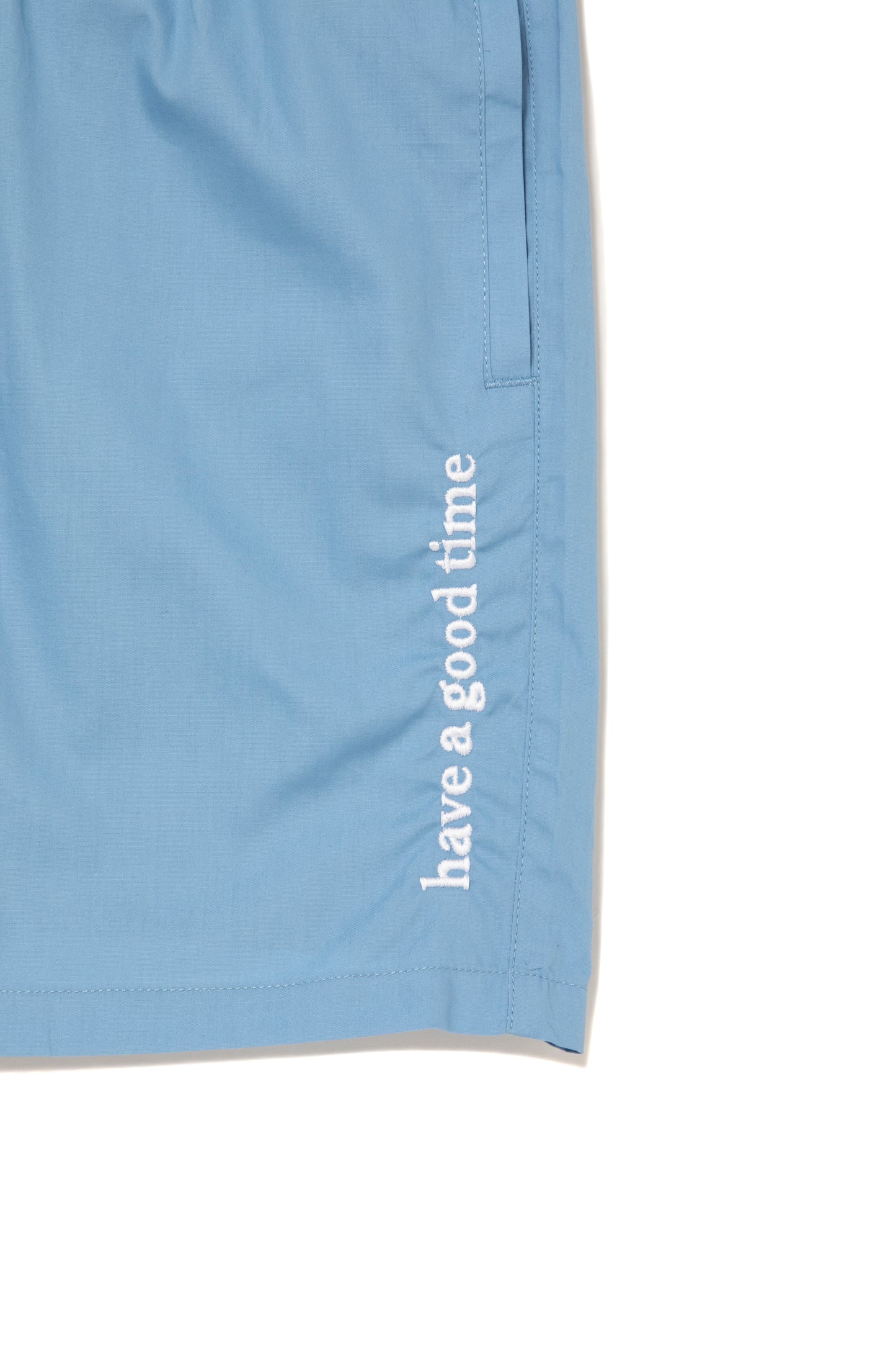 SIDE LOGO EMB EASY SHORTS WATER BLUE
