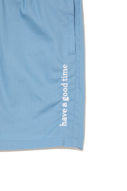 SIDE LOGO EMB EASY SHORTS WATER BLUE