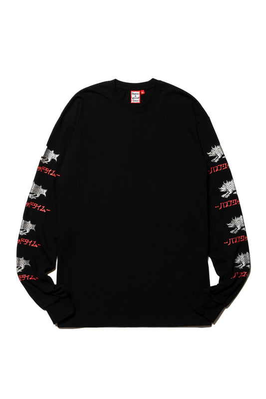 ARM MONSTER LOGO L/S TEE BLACK