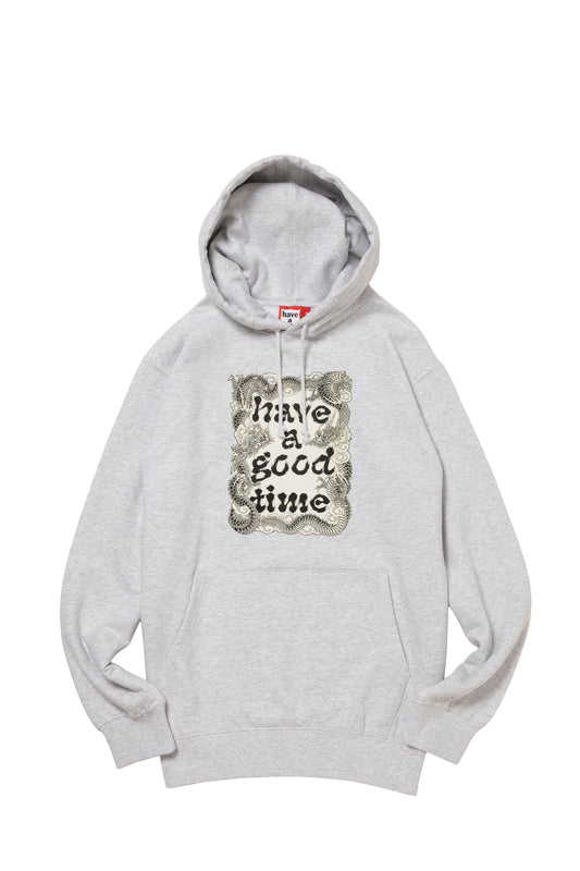 DRAGON FRAME PULLOVER HOODIE FL ASH GRAY