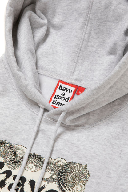 DRAGON FRAME PULLOVER HOODIE FL ASH GRAY