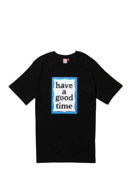 BLUE FRAME S/S TEE BLACK