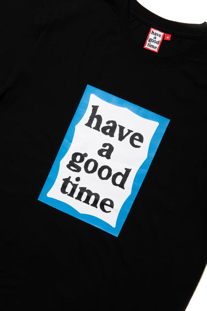 BLUE FRAME S/S TEE BLACK