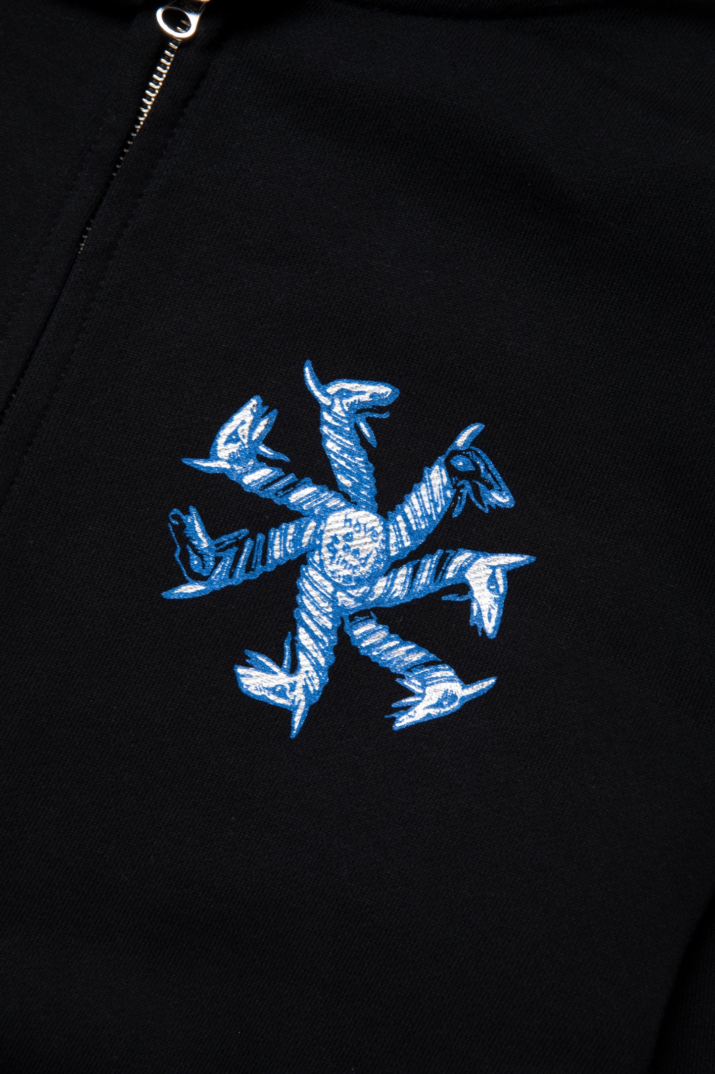 CYCLING MONSTER ZIP UP HOODIE CO BLACK