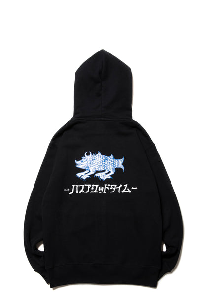CYCLING MONSTER ZIP UP HOODIE CO BLACK