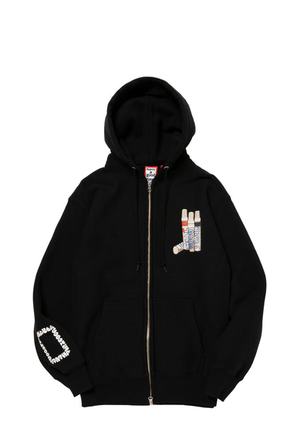 STYLES ZIP UP HOODIE FL BLACK