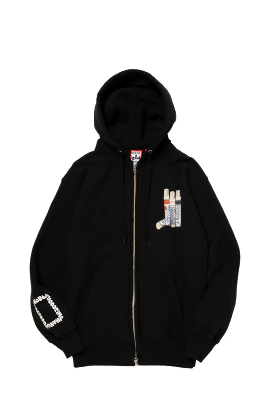 STYLES ZIP UP HOODIE FL BLACK