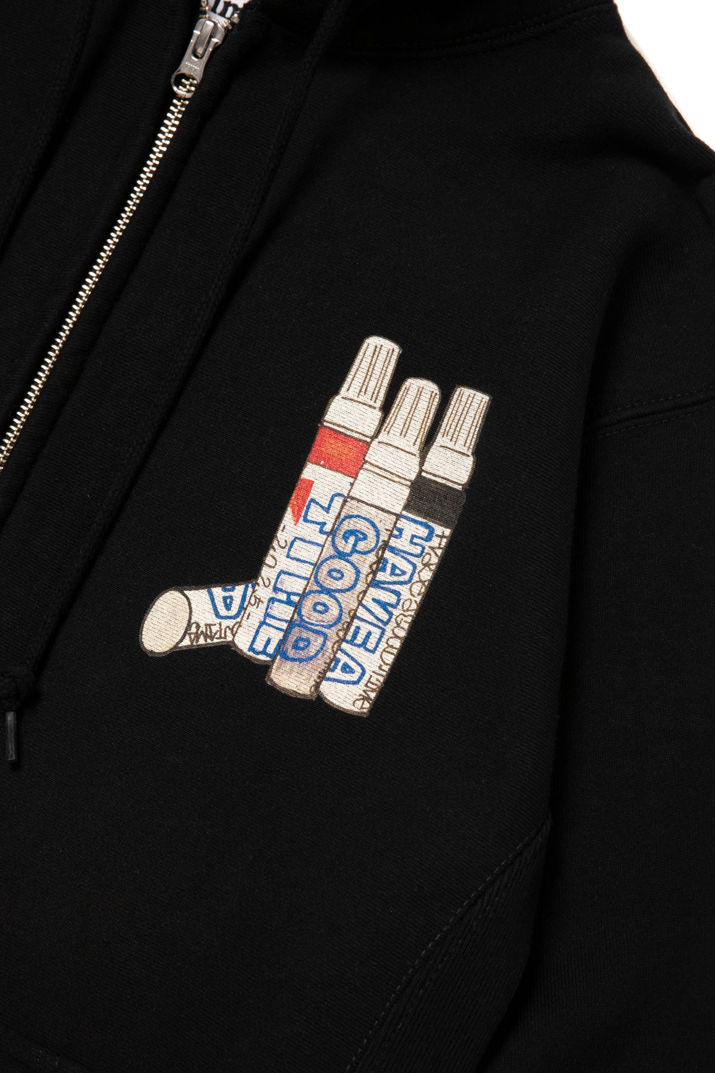 STYLES ZIP UP HOODIE FL BLACK