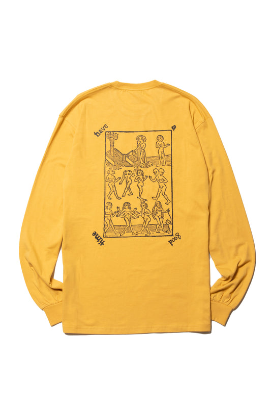 MEDIEVAL MONSTER LOGO L/S TEE CURRY