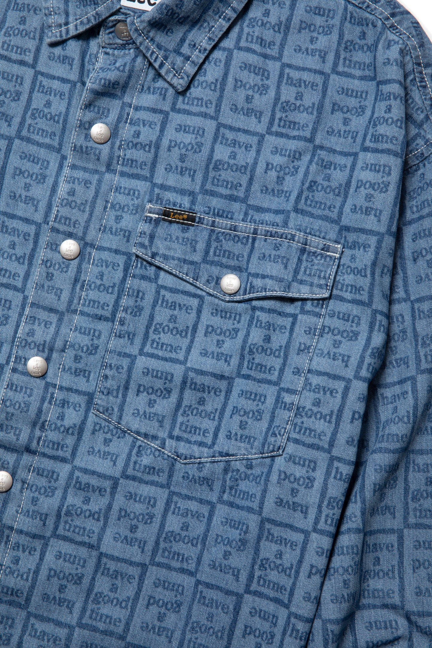 LEE x have a good time L/S DISCHARGED DENIM SHIRT